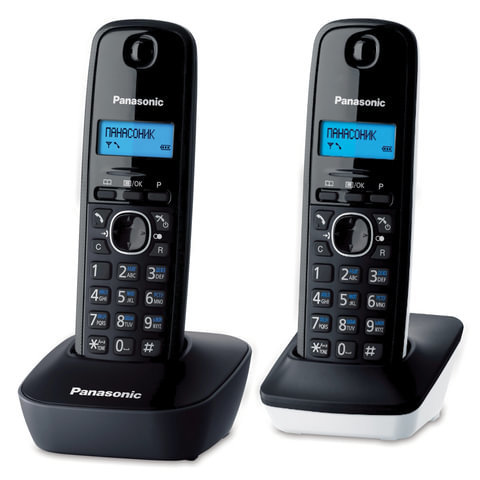 Радиотелефон PANASONIC KX-TG1612RU1 + дополнительная трубка, память 50 номеров, АОН, будильник, серый