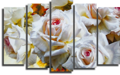 Модульная картина "Белые розы"