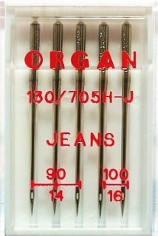 ИГЛЫ ORGAN ДЖИНС № 90(3),100(2), 5 ШТ.