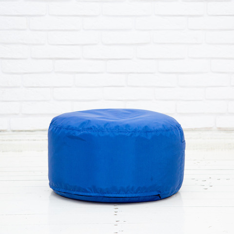 Круглый пуф плащёвка (тёмно-синий)