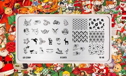 Пластина для стемпинга Go! Stamp 146 Hi Santa