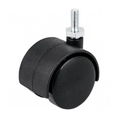 Колесо 40мм, болт М10, черный пластик