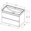 Aquanet 337955 Тумба Вега 2.0 80 2 ящ. цв.черный (337955)