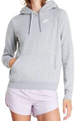 Женская теннисная куртка Nike Sportswear Club Fleece Pullover Hoodie - dark grey heather/white