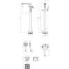 Lemark LM3744MW Напольный смеситель для ванны, высота излива 80 см, длина 23 см, поворотный переключатель, латунь/белый матовый