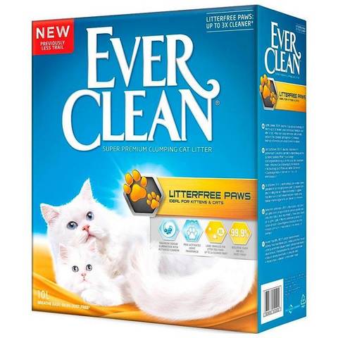 Ever Clean LitterFree Paws комкующийся наполнитель для чистых лап д/кошек (10 кг)