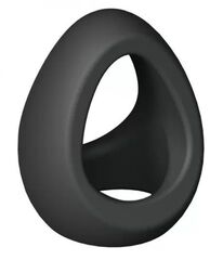 Черное фигурное эрекционное кольцо Flux Ring - 