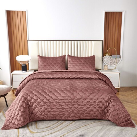 Покрывало 240x260 Sofi De MarkO Лея цвета марсалы