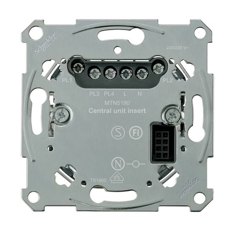 Механизм центрального управления, 4 выхода PlusLink. Merten D-Life System Design. MTN5190-0000