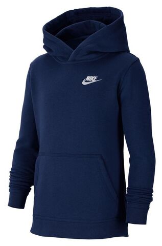 Детская теннисная толстовка Nike Sportswear Club PO Hoodie - midnight navy/white