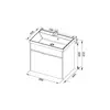 Aquanet 180001 Компл.2 - Тумба Латина 70 цв.белый (фасад черный) 1 ящ. (180001)