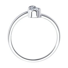 94011463 - Разъемное кольцо из серебра с фианитами для фаланги или на палец ноги