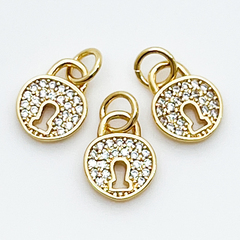 Подвеска Замок, цвет золото, размер 10*8 мм, цена за 1 шт