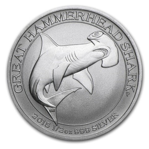 Австралия / 50 центов / 2015 год / Акула-молот / Ag Серебро
