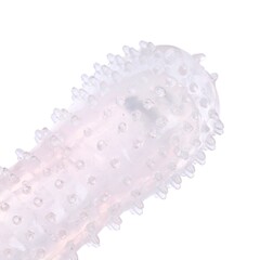 Насадка на пенис ребристая с усиками (силикон, прозрачный)