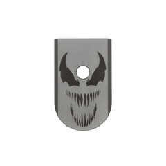 Пятка магазина GP с гравировкой Venom матовая стальная