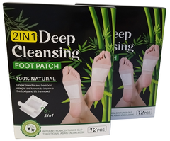 Китайский Детокс пластырь на стопы Foot Patch Deep Cleansing от Bang De Li, коробка, 12 шт