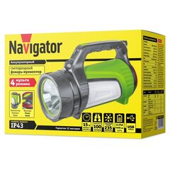 Фонарь кемп, встр акк, прожект, Navigator, 160 NPT-SP20-ACCU, пластик, 14160