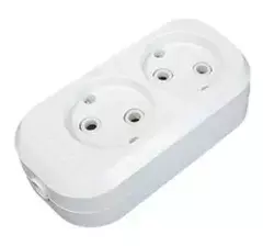 Колодка UNIVersal 2 гнезда, без заземляющих контактов Е202