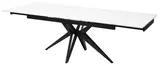 фото 4 Стол FORIO 160 MATT WHITE MARBLE SOLID CERAMIC / BLACK, DISAUR на profcook.ru