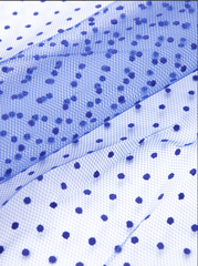 Фатин горох, 28 гр/м2, 150 см, ультрамариновый