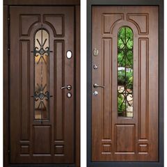 Купить Входная дверь Бари О-Е дуб темный остеклённая