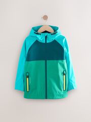 Куртка непромокаемая с капюшоном для мальчика Next E82-312, Зеленый, Синий, Голубой