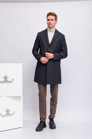 Pal Zileri Пальто из шерсти в елочку