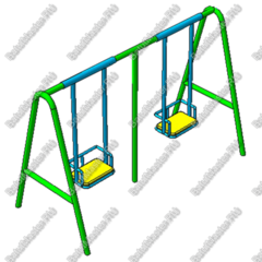 КАЧЕЛИ ДВОЙНЫЕ НА ЦЕПЯХ