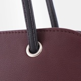 Сумка Саломея 620 гладкий бордо + черный