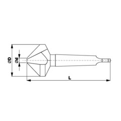 Зенковка к/х 90° 40,0мм HSS-G 3z DIN335D L140мм KM3 Ruko 102138