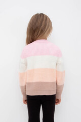 джемпер  для девочки  КВ 30136/ш/розовый беж,светлая астра