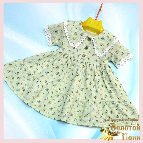 Платье хл/муслин д (3-6) 260106-L1105