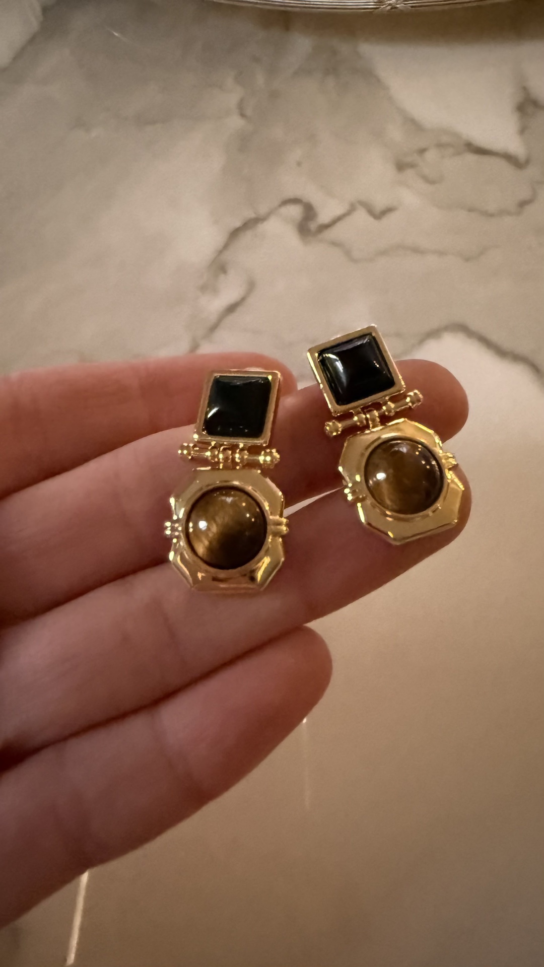 Серьги с тигровым глазом PREMIUM QUALITY