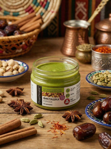 Фисташковая паста натуральная без сахара 100 г