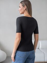 Футболка из трикотажа в широкий рубчик  D49.066 (113851)