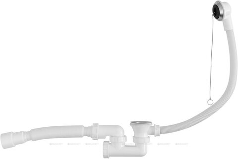 Aquanet 328880 Слив-перелив для ванны, эконом с цепочкой, выпуск d40/50, Aquanet (328880)
