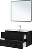 Aquanet 344763 Тумба с раковиной Вега 2.0 90 2 ящ. цв.черный (раковина Flat) (344763)