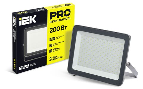 Прожектор СДО 07-200 светодиодный серый IP65 IEK