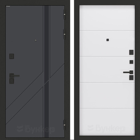 Входная металлическая дверь Бункер БН-12 Веллюто верде ФЛ-649 Белый софт