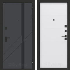 Входная металлическая дверь Бункер БН-12 Веллюто верде ФЛ-649 Белый софт