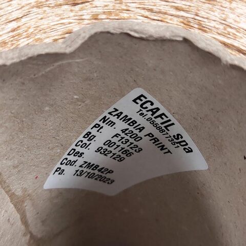 Ленточный хлопок ECAFIL ZAMBIA PRINT 420 песочный принт