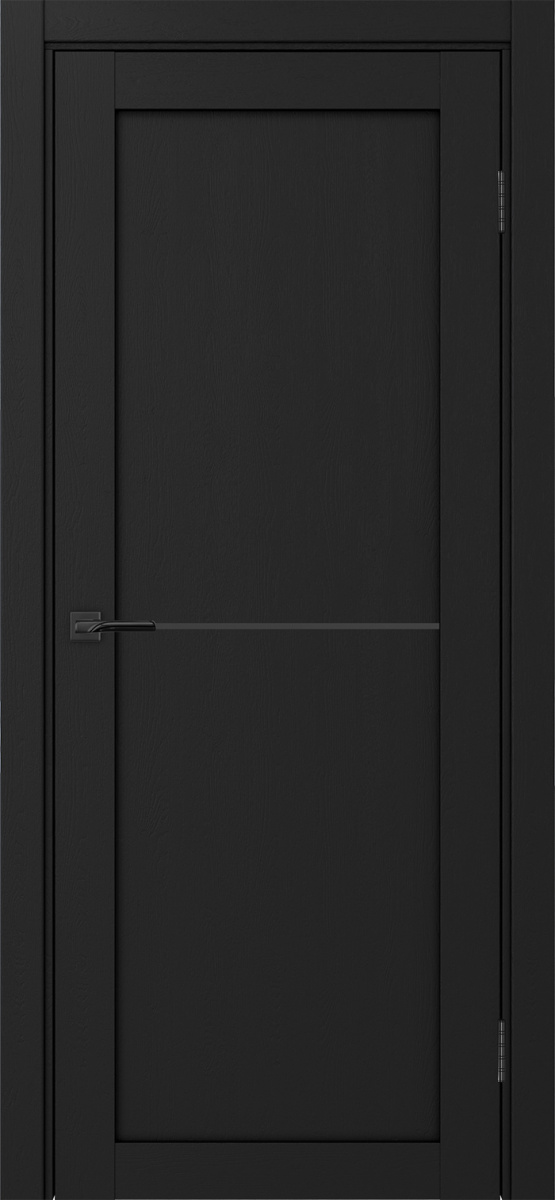 Дверь межкомнатная Оптима Порте Турин 502.11 АПП молдинг SB, цвет антрацит, экошпон, глухая