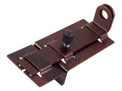 70-0-120 Засов плоский с вертикальными проушинами и фиксатором (Россия)