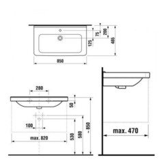УМЫВАЛЬНИК JIKA CUBITO 85x48