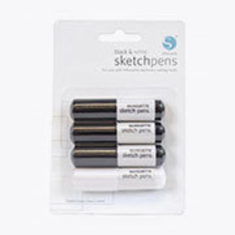 Комплект фломастеров Silhouette Sketch Pens by Silhouette America -3 Black & 1 White