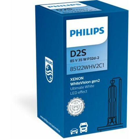 Лампа ксеноновая D2S PHILIPS WhiteVision gen2 1 шт. +120% 85122WHV2C1