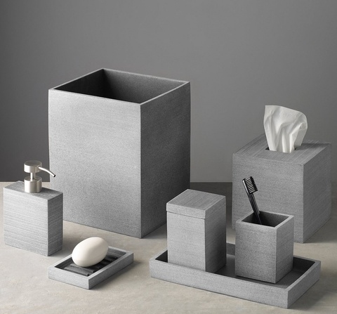 Косметическая ёмкость с крышкой Kassatex Slate ASE-CJ-G