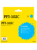 Картридж T2 IC-CPFI-102C для Canon imagePROGRAF iPF-500, 510, 600, 605, 610, 650, 655, 700, 710, 720, 750, 755, 760, 765, голубой