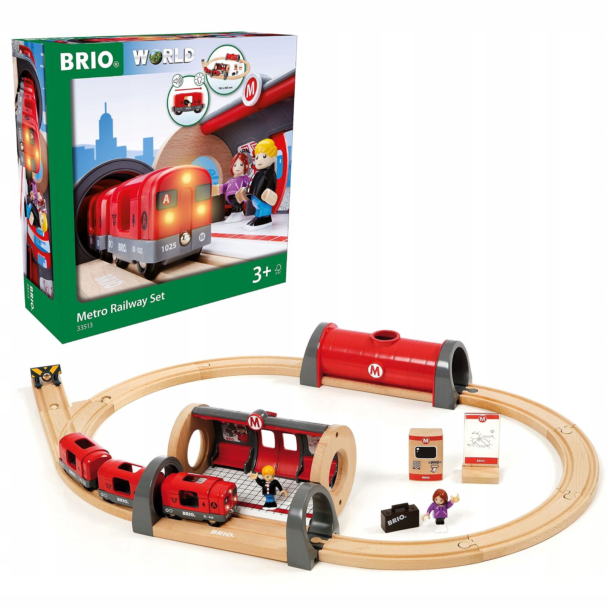 Деревянная железная дорога Brio World - Деревянная ж/д Метро - Брио 33513  купить в Москве | Доставка по России.